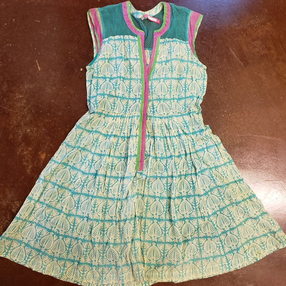 Plenty by Tracy Reese size 12 fit and flare gauzy mesh lined dress